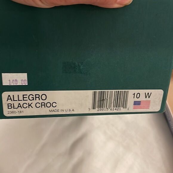 SAS ALLEGRO BLACK CROC SANDALS.  NEW - Picture 10 of 10